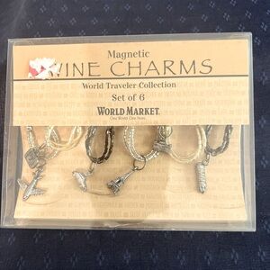 Magnetic Wine Charms World Traveler Collection Set Of 6 World Market